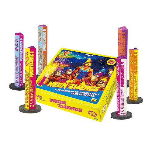 Argento Neon Zwerge (Päckchen mit 6 Stück)